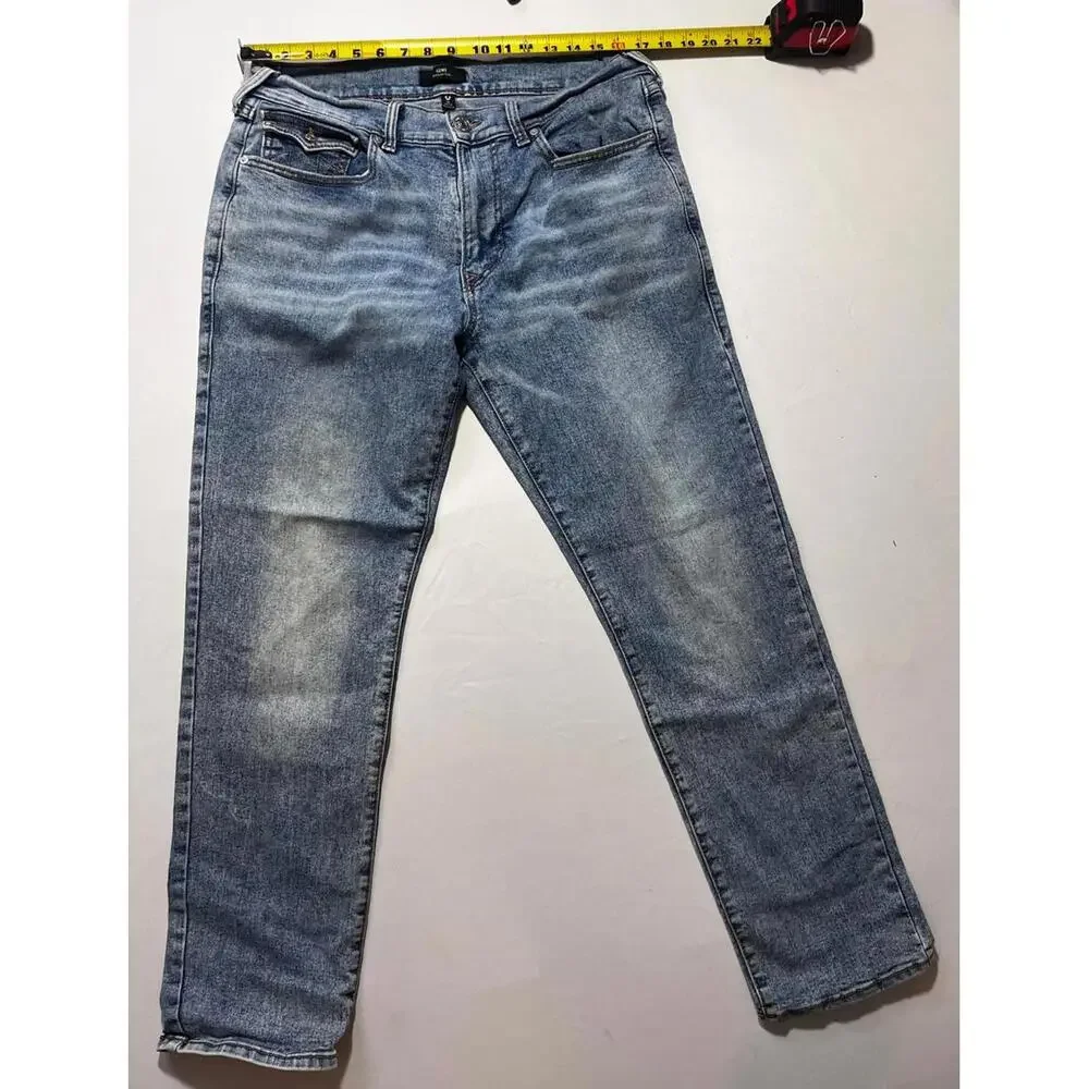 True Religion Geno Men's Jeans 34x30 Light Wash Relaxed‎ Slim Denim